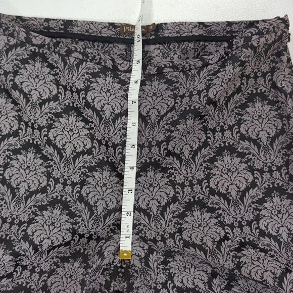 J. McLaughlin Pants Womens 6 Purple and Black Printed Slim Leg - Picture 10 of 11
